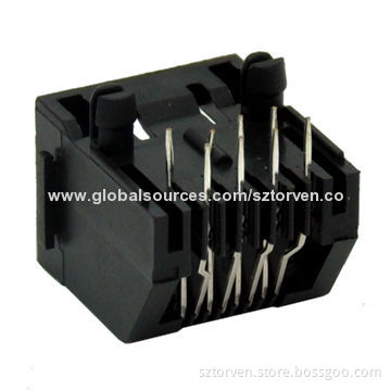 PCB Jack, 1x1 Side Entry, Available in 4P2C-8P8C, 1.5A Current Rating
